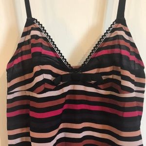 Sonia Rykiel for H&M trademark striped stretch chemise slip. Gorgeous piece.
